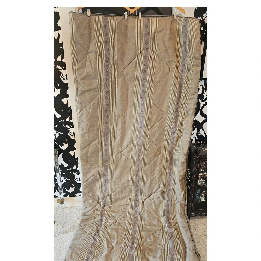 Wamsutta 90s Queen Comforter+Shams Floral Damask Stripe Jacquard Sage USA 92x96